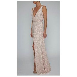 Rachel Gilbert Blush Sequin Gown